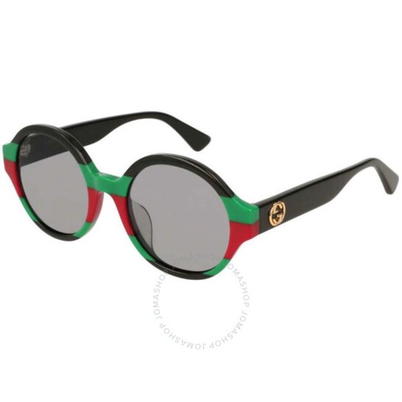 GUCCI 0280 Black Green Red Stripe Unisex Round Sunglasses GG0280SA 004 NEW main image 8